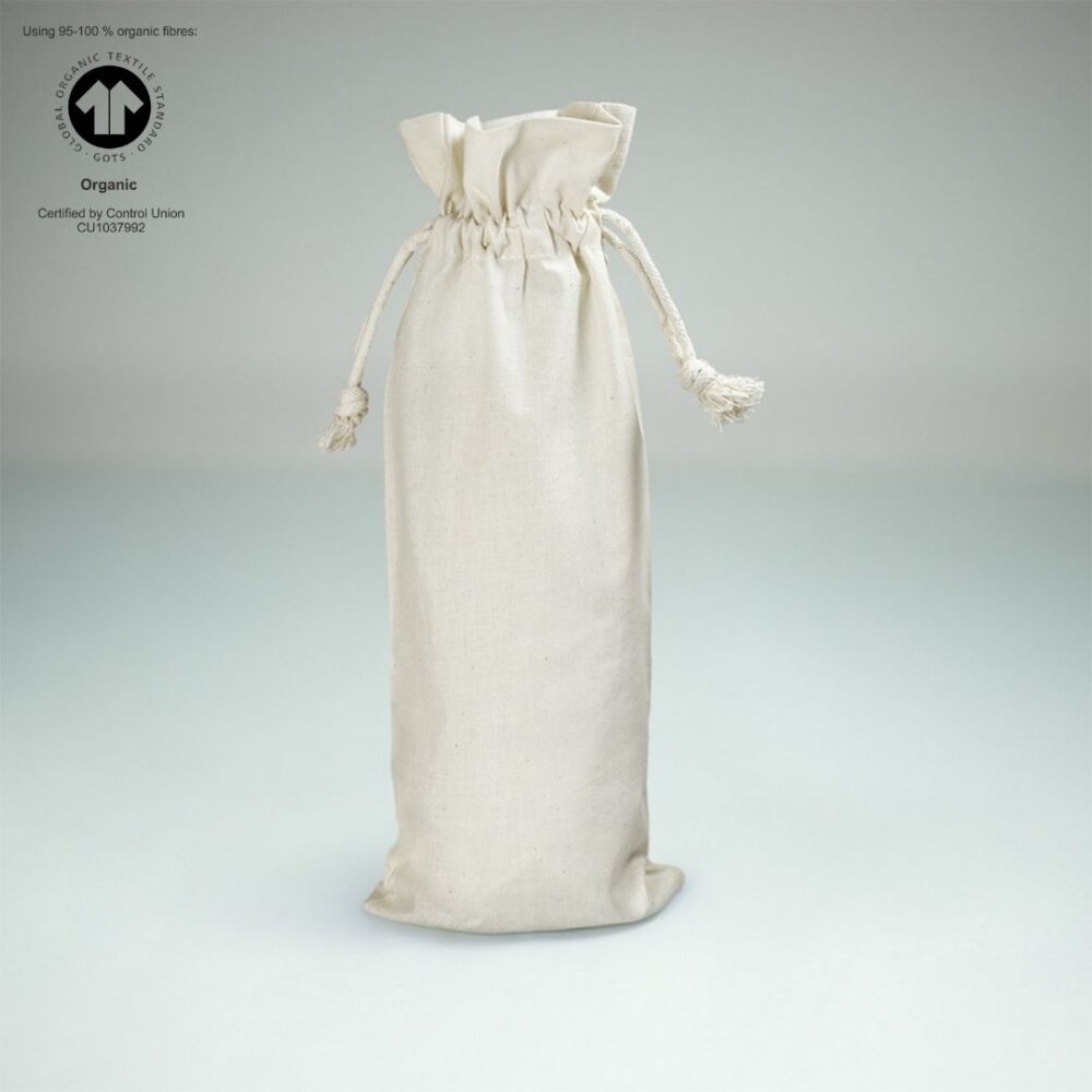 Wine Bottle Bag Ecological Cotton 15x38cm
