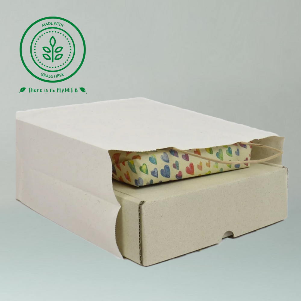 Recycled Grass Paper Bags with twisted cord | Low Co2 impact | Various Sizes